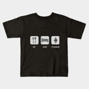 Eat Sleep Ethereum Kids T-Shirt